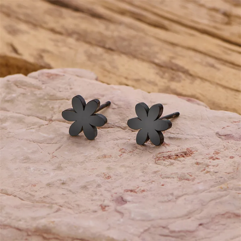 Boucles d'oreilles Fleur EVE en acier inoxydable