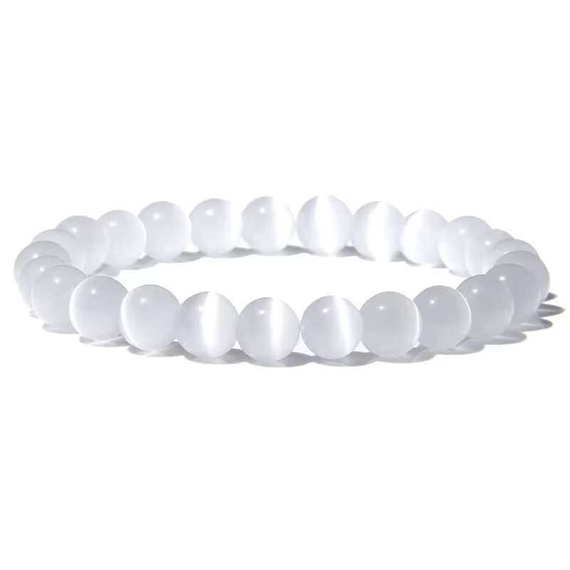 Bracelet boule 8 mm en OPALE – Intuition et créativité