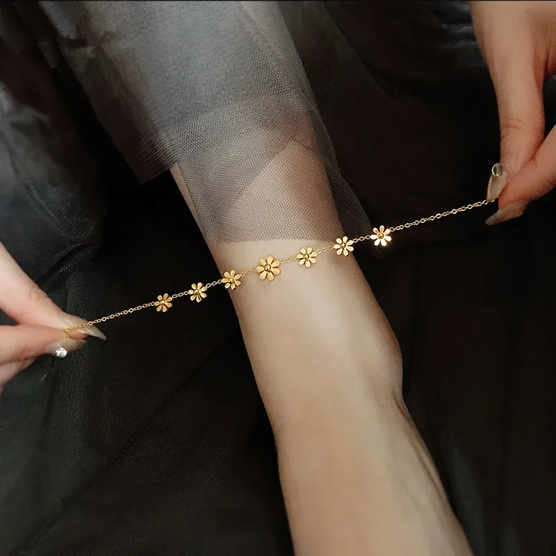 Bracelet de Cheville EDEN – Acier chirurgical doré