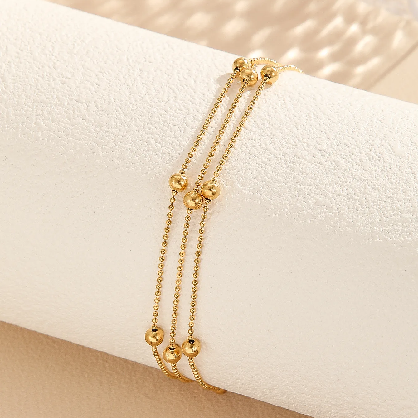 Bracelet de Cheville ONDINE – Acier chirurgical doré