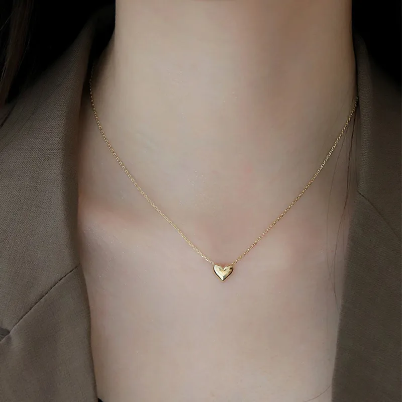 Collier Pendentif Coeur IRINA en acier chirurgical doré