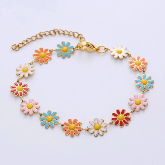 Bracelet Fleurs FLORE en acier inoxydable