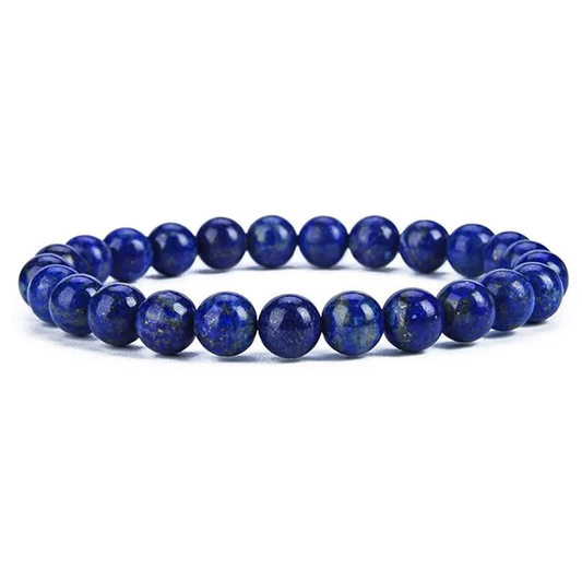 Bracelet boule 8 mm en LAPIS-LAZULI – Intuition, vérité et clarté mentale