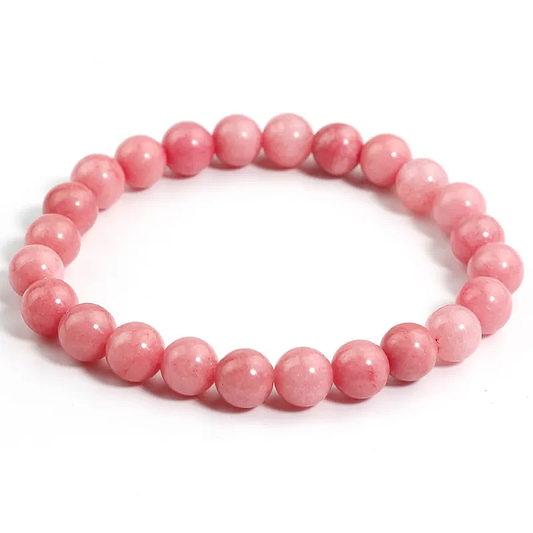 Bracelet boule 4 et 8 mm en RHODOCHROSITE – Amour et guérison émotionnelle.