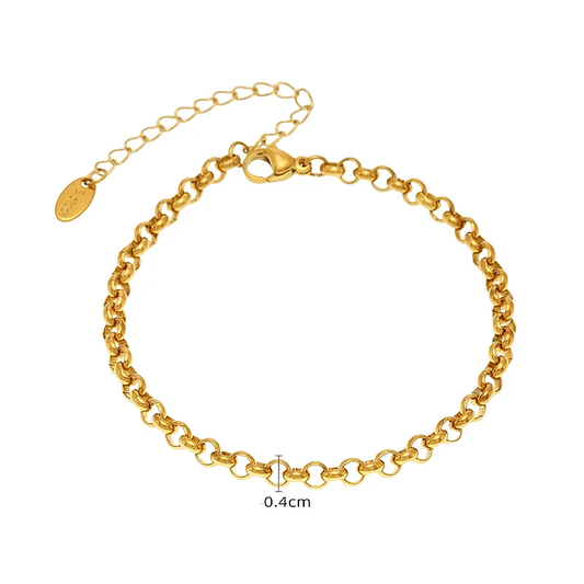 Bracelet à breloques SAMBA en acier chirurgical doré