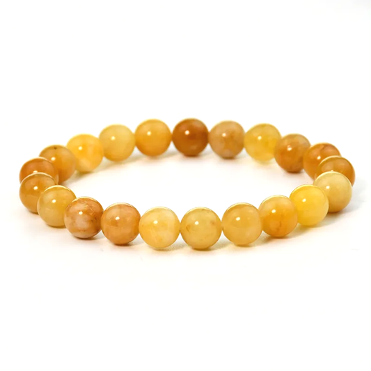 Bracelet boule 4 et 8 mm en Topaze naturelle – Clarté mentale & énergie positive