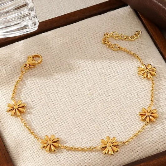 Bracelet Fleurs AVA en acier inoxydable