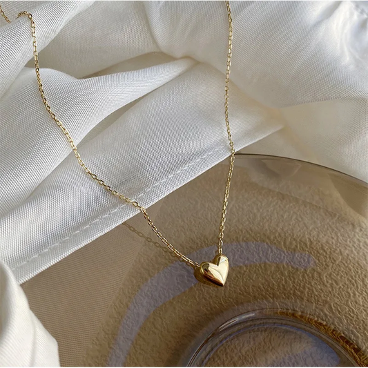 Collier Pendentif Coeur IRINA en acier chirurgical doré