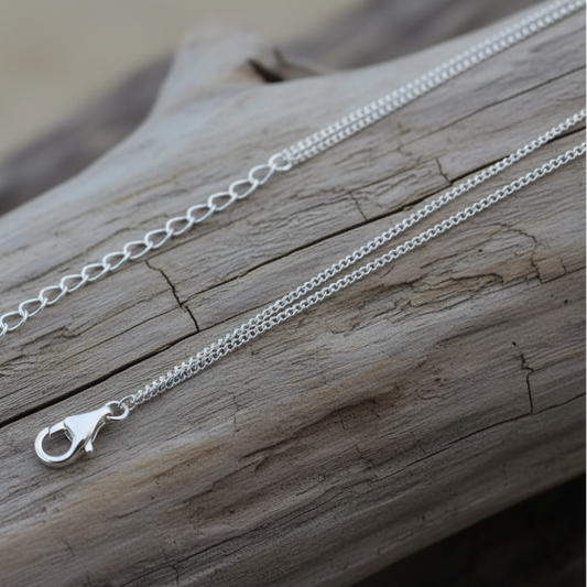 Chaîne de cou double de 40 cm en maille gourmette fine de 1 mm en acier 316L argenté, style chic et minimaliste