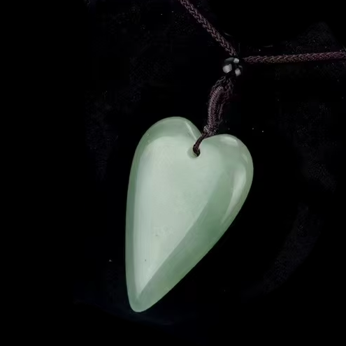 Collier pendentif cœur en aventurine naturelle, style bohème – Swann Bijoux en Guadeloupe