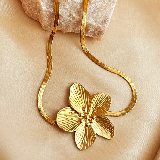 Collier Fleur HAWAII en acier inoxydable