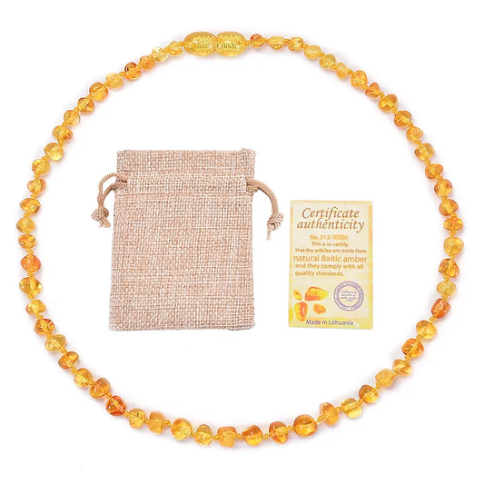 Collier pour bébé AMBRE JAUNE